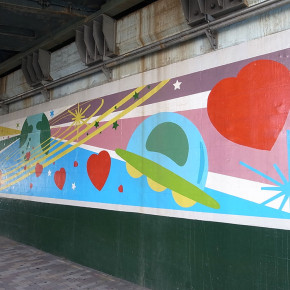 恵比寿駅高架下壁画